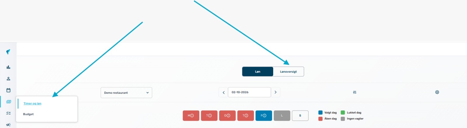 Payroll overview in Frontliners